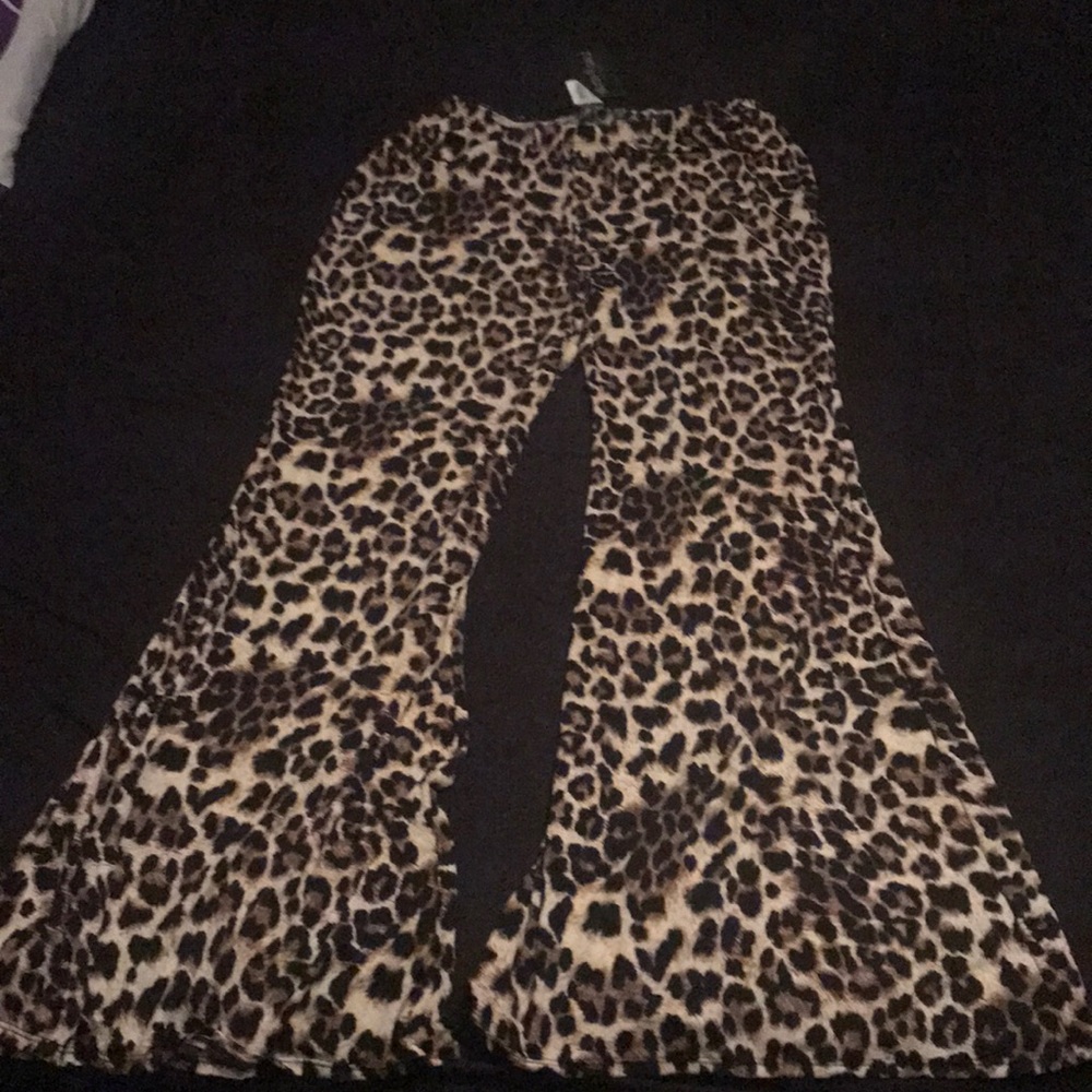 Leopard bell bottoms